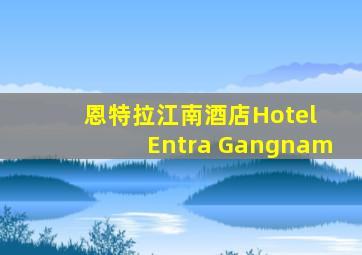 恩特拉江南酒店Hotel Entra Gangnam